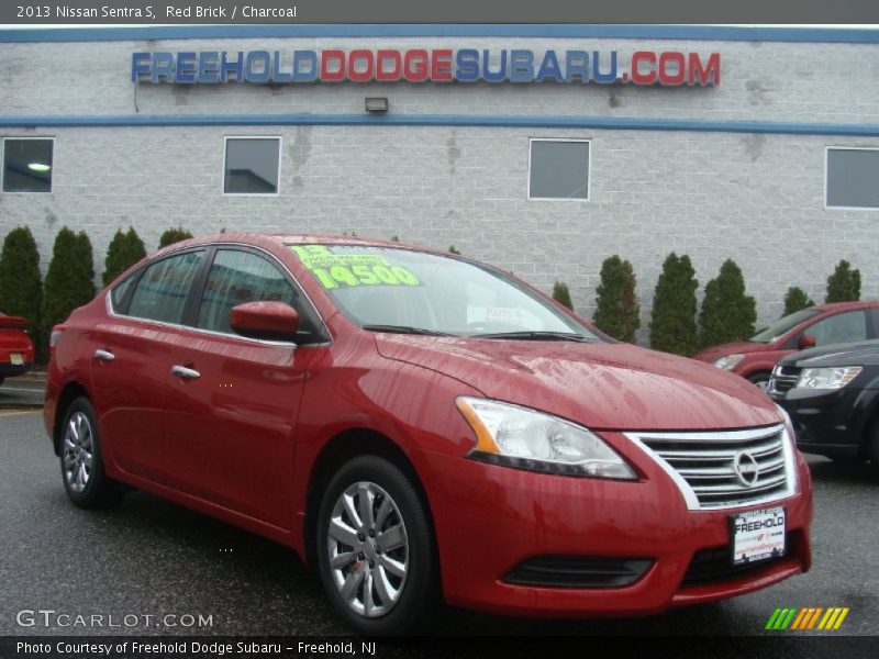 Red Brick / Charcoal 2013 Nissan Sentra S