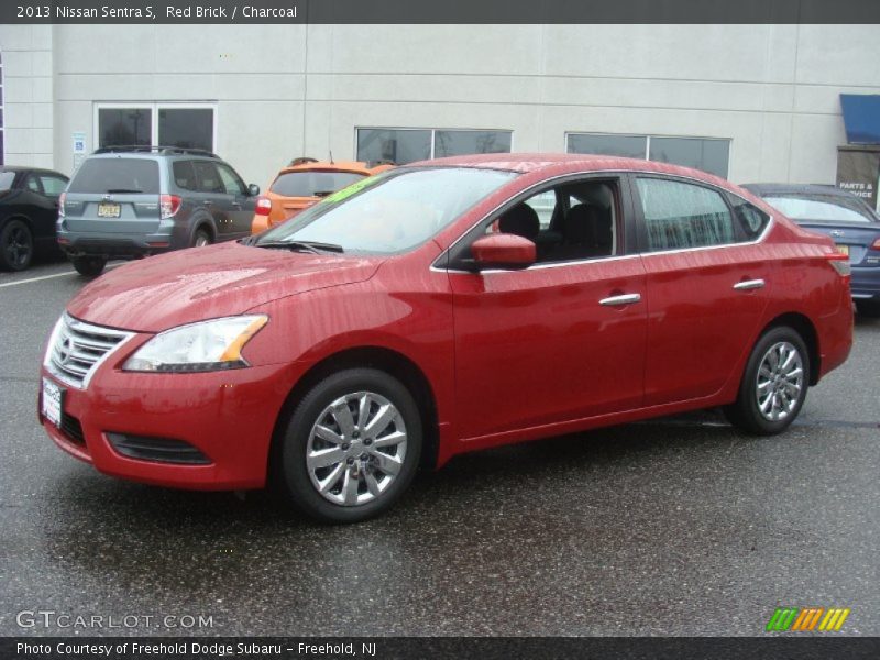 Red Brick / Charcoal 2013 Nissan Sentra S