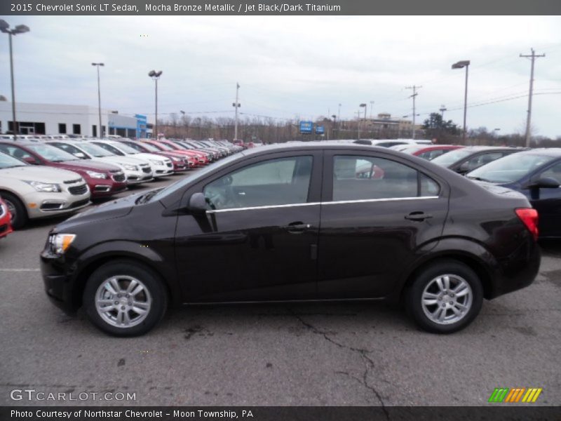 Mocha Bronze Metallic / Jet Black/Dark Titanium 2015 Chevrolet Sonic LT Sedan