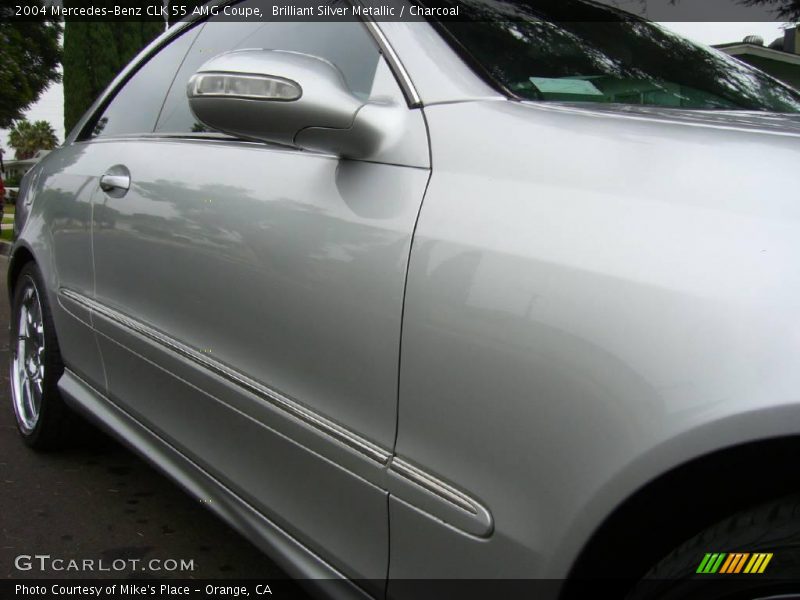 Brilliant Silver Metallic / Charcoal 2004 Mercedes-Benz CLK 55 AMG Coupe