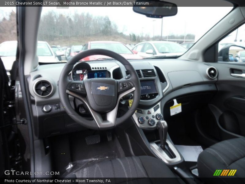 Mocha Bronze Metallic / Jet Black/Dark Titanium 2015 Chevrolet Sonic LT Sedan