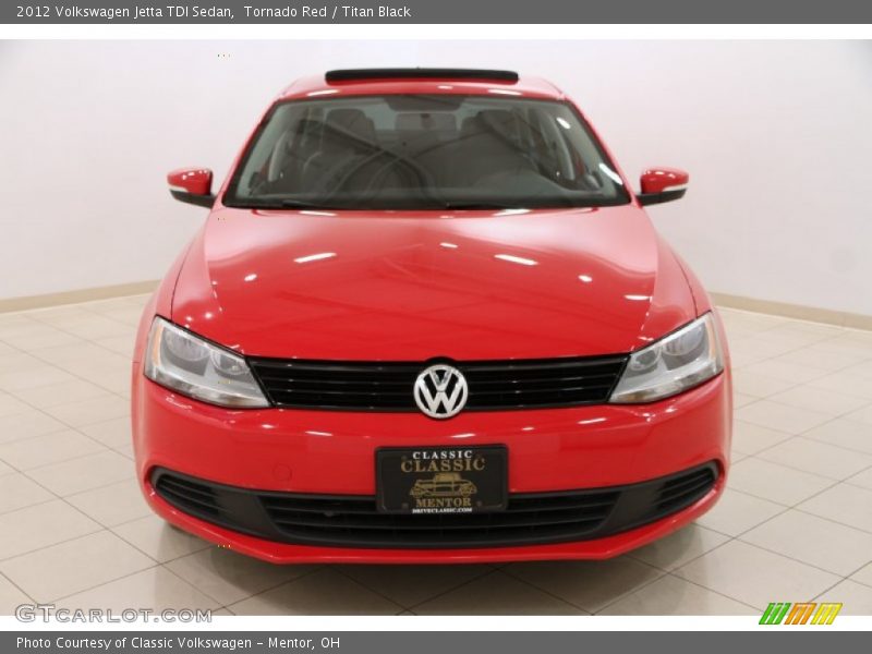 Tornado Red / Titan Black 2012 Volkswagen Jetta TDI Sedan