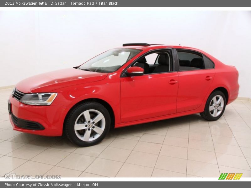 Tornado Red / Titan Black 2012 Volkswagen Jetta TDI Sedan