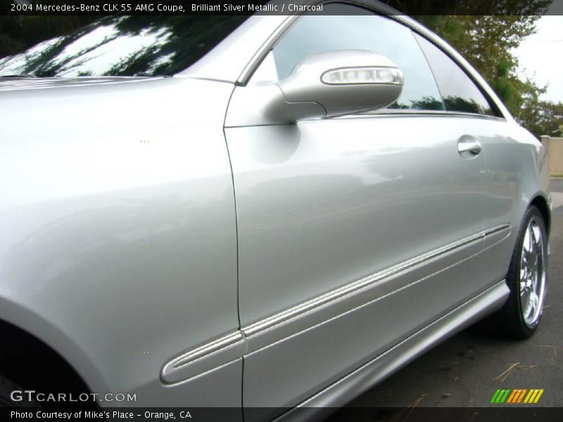 Brilliant Silver Metallic / Charcoal 2004 Mercedes-Benz CLK 55 AMG Coupe