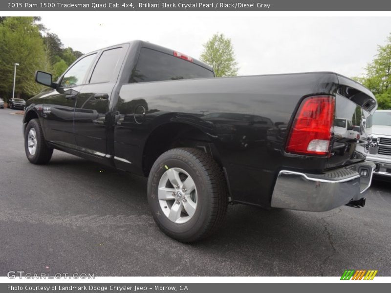 Brilliant Black Crystal Pearl / Black/Diesel Gray 2015 Ram 1500 Tradesman Quad Cab 4x4