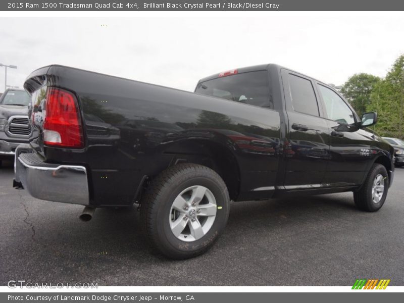 Brilliant Black Crystal Pearl / Black/Diesel Gray 2015 Ram 1500 Tradesman Quad Cab 4x4