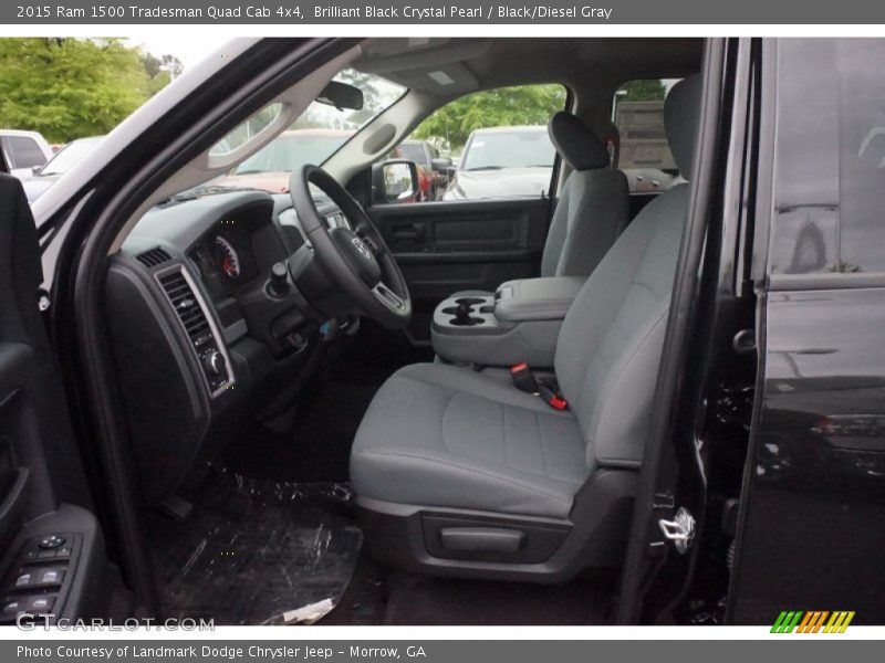 Brilliant Black Crystal Pearl / Black/Diesel Gray 2015 Ram 1500 Tradesman Quad Cab 4x4