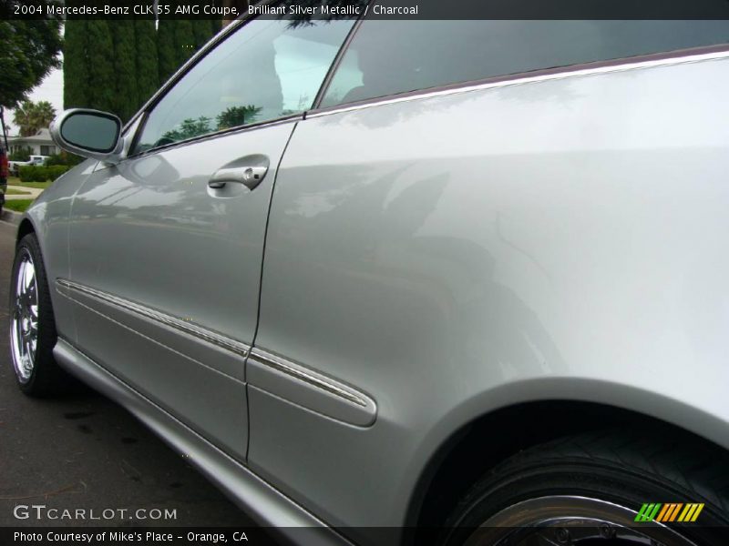 Brilliant Silver Metallic / Charcoal 2004 Mercedes-Benz CLK 55 AMG Coupe