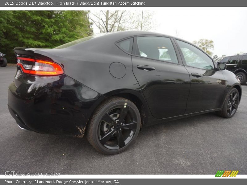 Pitch Black / Black/Light Tungsten Accent Stitching 2015 Dodge Dart Blacktop