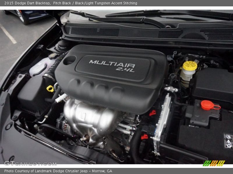 Pitch Black / Black/Light Tungsten Accent Stitching 2015 Dodge Dart Blacktop