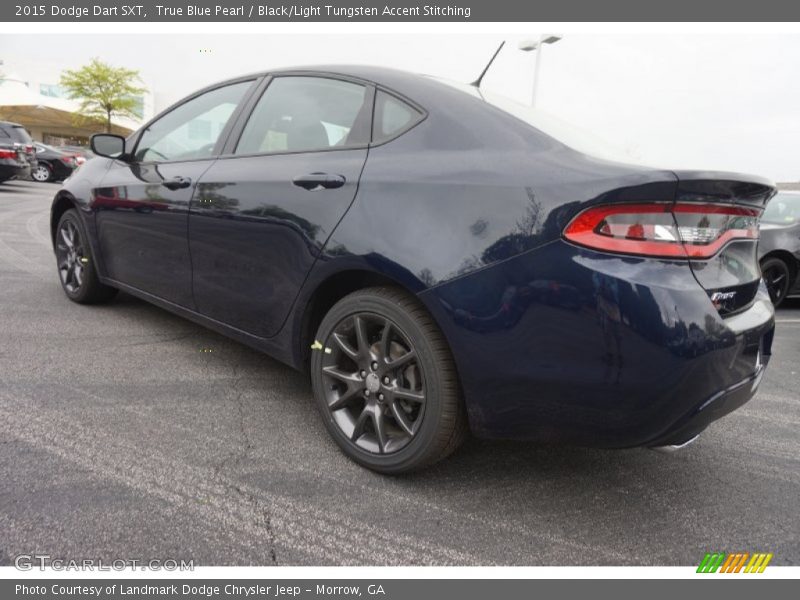 True Blue Pearl / Black/Light Tungsten Accent Stitching 2015 Dodge Dart SXT