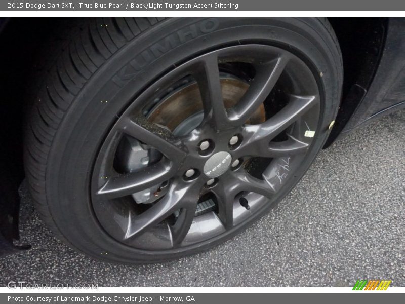 True Blue Pearl / Black/Light Tungsten Accent Stitching 2015 Dodge Dart SXT