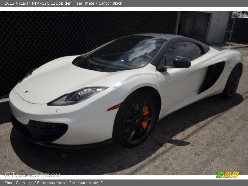 Pearl White / Carbon Black 2013 McLaren MP4-12C 12C Spider