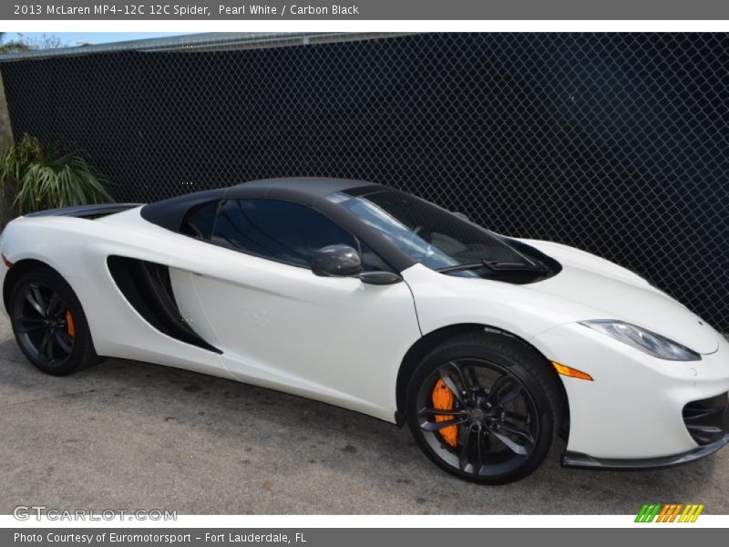 Pearl White / Carbon Black 2013 McLaren MP4-12C 12C Spider