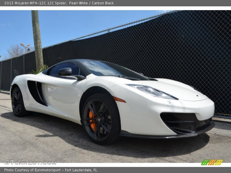 Pearl White / Carbon Black 2013 McLaren MP4-12C 12C Spider