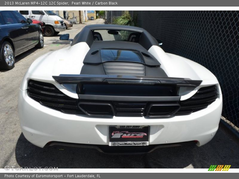 Pearl White / Carbon Black 2013 McLaren MP4-12C 12C Spider