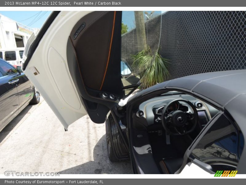 Pearl White / Carbon Black 2013 McLaren MP4-12C 12C Spider