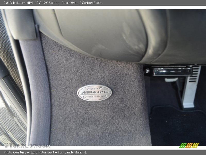 Pearl White / Carbon Black 2013 McLaren MP4-12C 12C Spider
