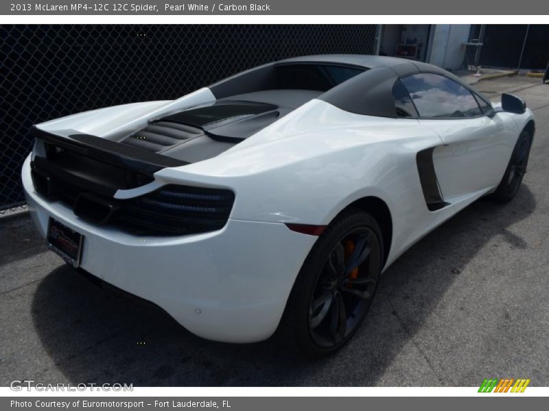 Pearl White / Carbon Black 2013 McLaren MP4-12C 12C Spider