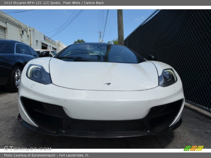 Pearl White / Carbon Black 2013 McLaren MP4-12C 12C Spider