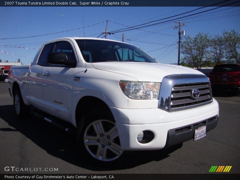 Super White / Graphite Gray 2007 Toyota Tundra Limited Double Cab