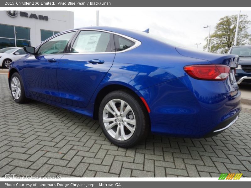 Vivid Blue Pearl / Black/Linen 2015 Chrysler 200 Limited