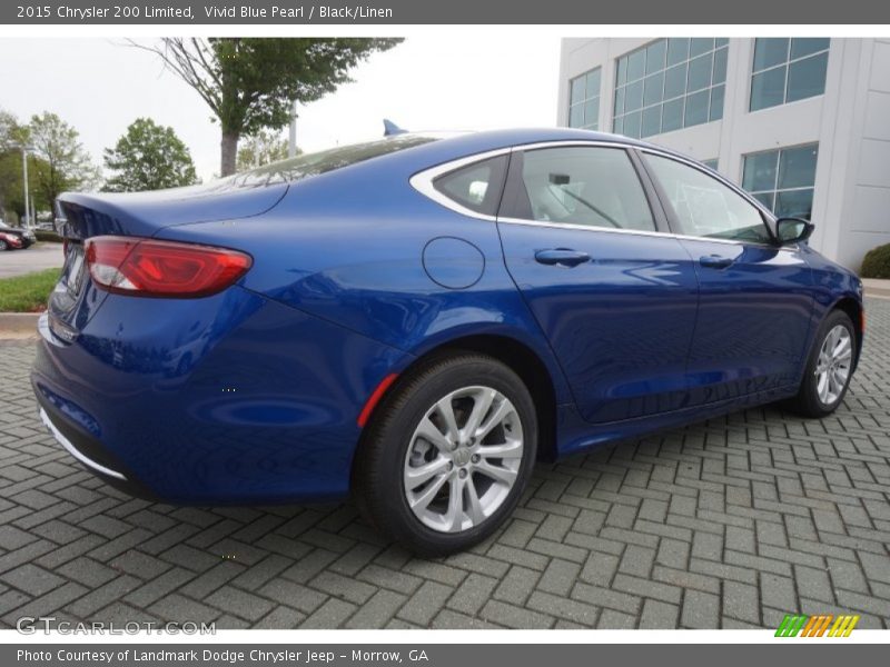 Vivid Blue Pearl / Black/Linen 2015 Chrysler 200 Limited