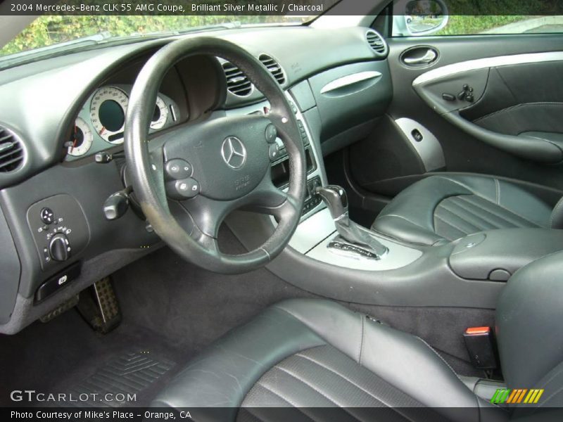 Brilliant Silver Metallic / Charcoal 2004 Mercedes-Benz CLK 55 AMG Coupe