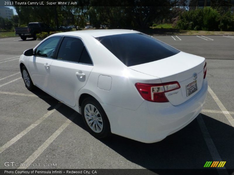 Super White / Ash 2013 Toyota Camry LE