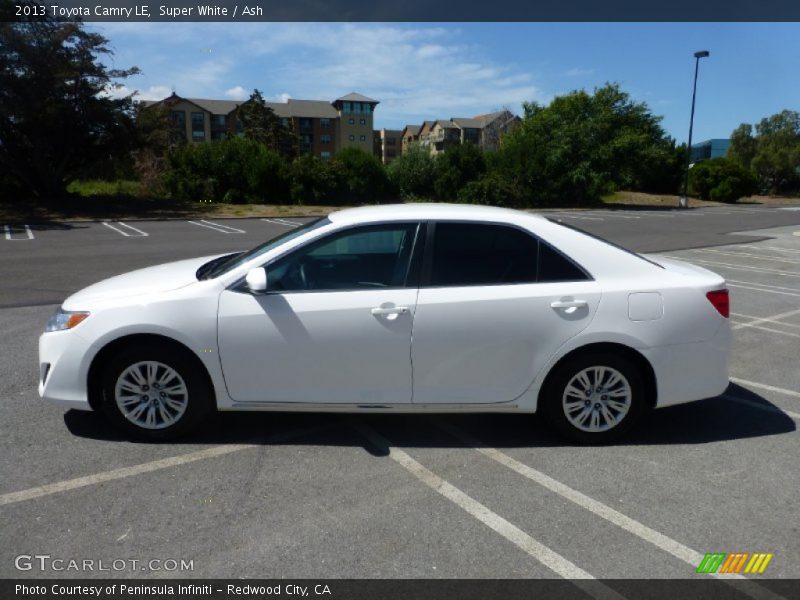 Super White / Ash 2013 Toyota Camry LE