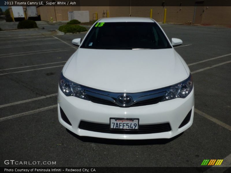 Super White / Ash 2013 Toyota Camry LE