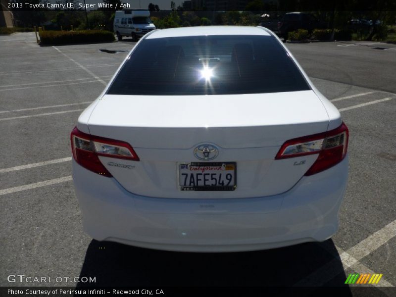 Super White / Ash 2013 Toyota Camry LE