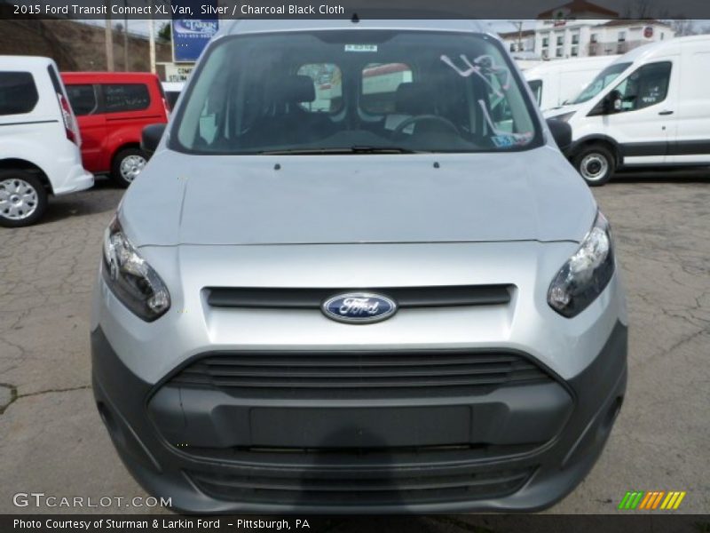 Silver / Charcoal Black Cloth 2015 Ford Transit Connect XL Van