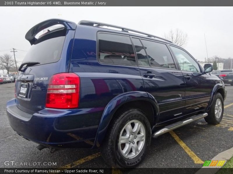 Bluestone Metallic / Ivory 2003 Toyota Highlander V6 4WD