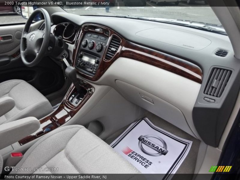 Bluestone Metallic / Ivory 2003 Toyota Highlander V6 4WD