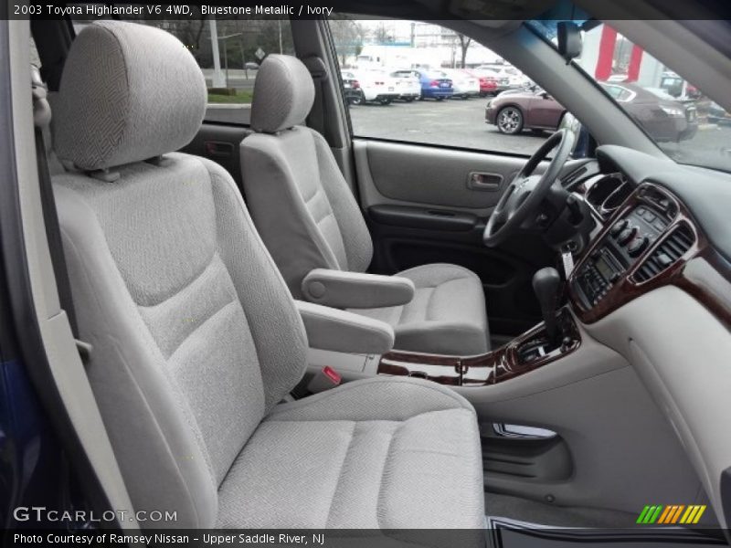 Bluestone Metallic / Ivory 2003 Toyota Highlander V6 4WD