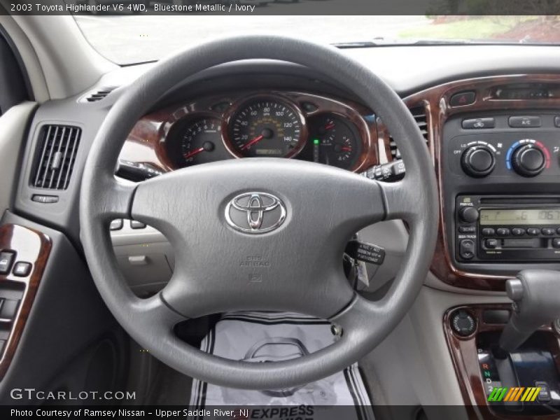 Bluestone Metallic / Ivory 2003 Toyota Highlander V6 4WD