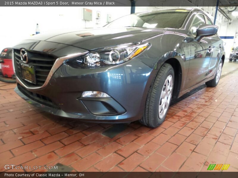 Meteor Gray Mica / Black 2015 Mazda MAZDA3 i Sport 5 Door