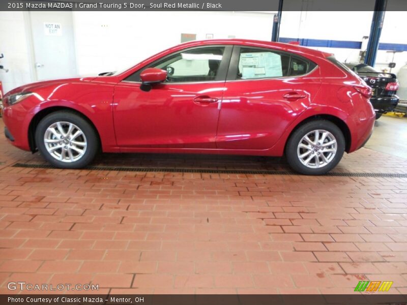 Soul Red Metallic / Black 2015 Mazda MAZDA3 i Grand Touring 5 Door