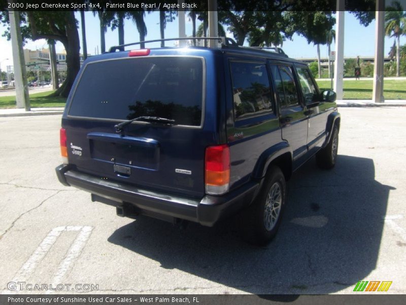 Patriot Blue Pearl / Agate Black 2000 Jeep Cherokee Sport 4x4