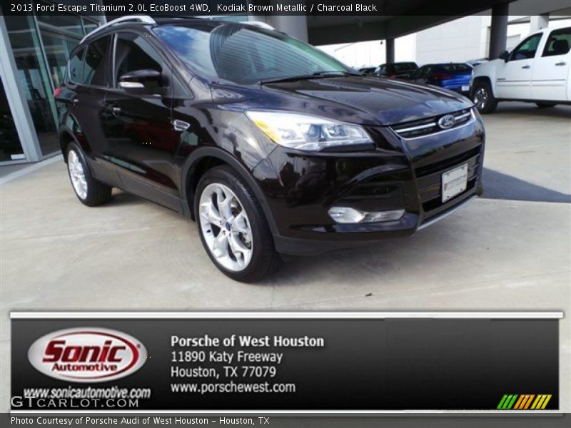Kodiak Brown Metallic / Charcoal Black 2013 Ford Escape Titanium 2.0L EcoBoost 4WD