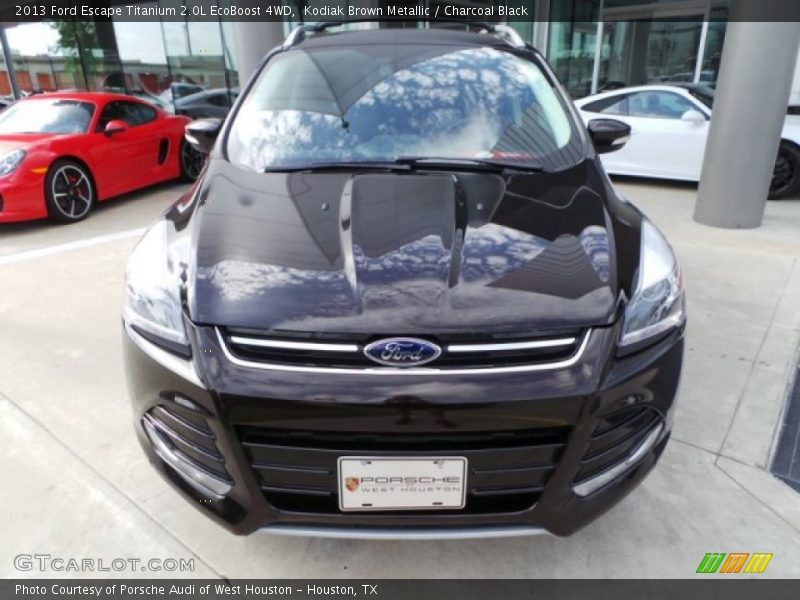 Kodiak Brown Metallic / Charcoal Black 2013 Ford Escape Titanium 2.0L EcoBoost 4WD