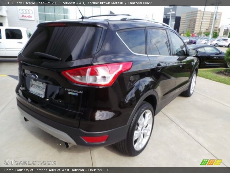 Kodiak Brown Metallic / Charcoal Black 2013 Ford Escape Titanium 2.0L EcoBoost 4WD