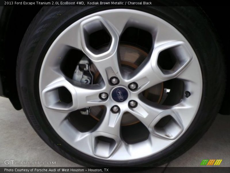 Kodiak Brown Metallic / Charcoal Black 2013 Ford Escape Titanium 2.0L EcoBoost 4WD