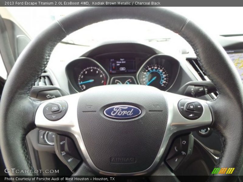 Kodiak Brown Metallic / Charcoal Black 2013 Ford Escape Titanium 2.0L EcoBoost 4WD