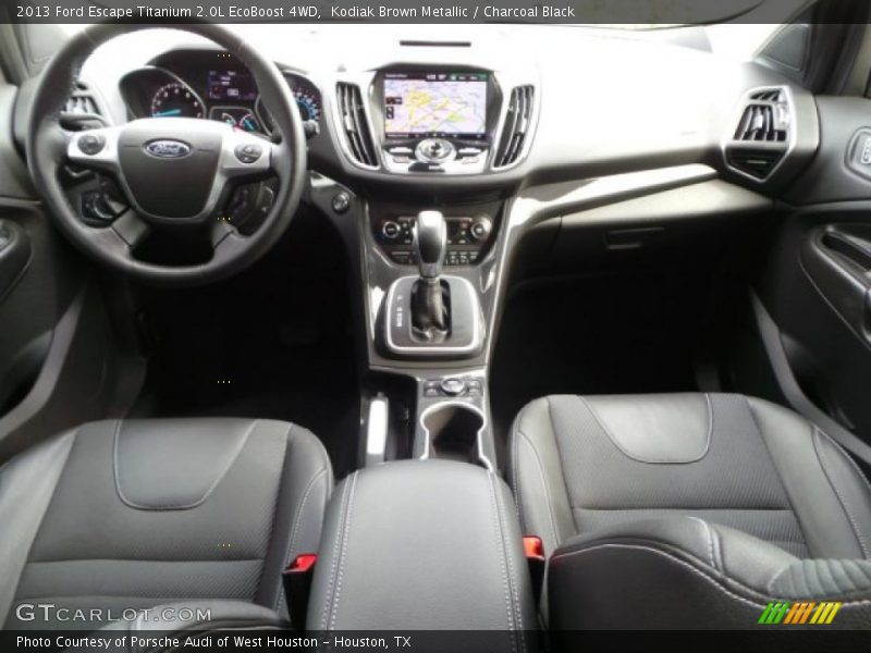 Kodiak Brown Metallic / Charcoal Black 2013 Ford Escape Titanium 2.0L EcoBoost 4WD