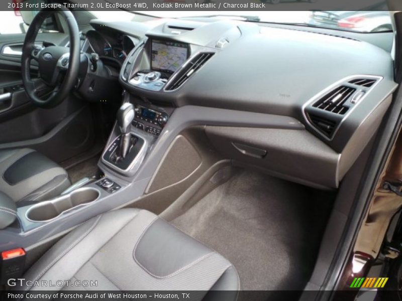 Kodiak Brown Metallic / Charcoal Black 2013 Ford Escape Titanium 2.0L EcoBoost 4WD