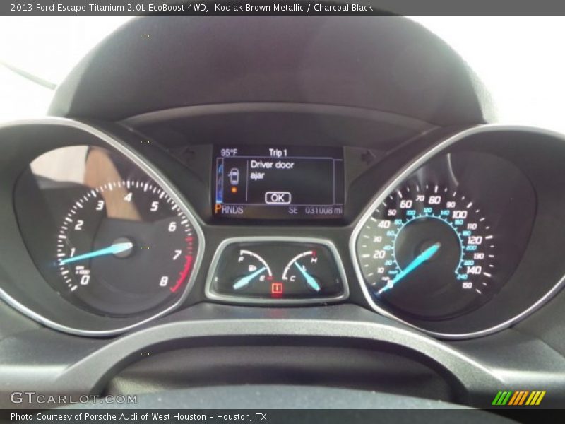 Kodiak Brown Metallic / Charcoal Black 2013 Ford Escape Titanium 2.0L EcoBoost 4WD