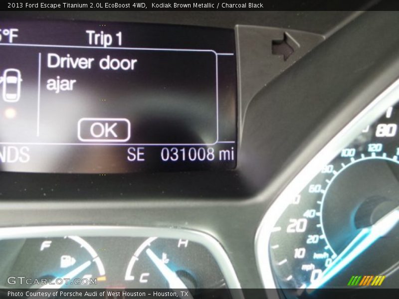 Kodiak Brown Metallic / Charcoal Black 2013 Ford Escape Titanium 2.0L EcoBoost 4WD