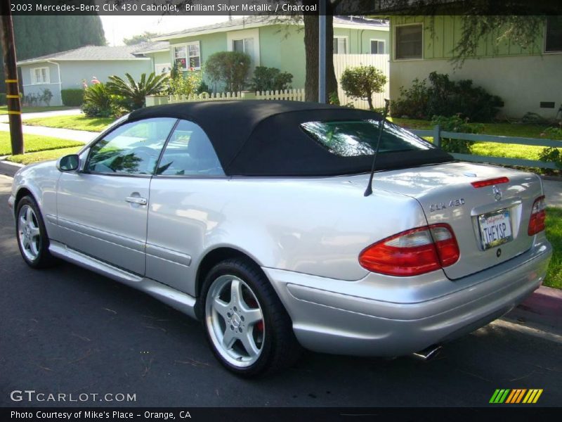 Brilliant Silver Metallic / Charcoal 2003 Mercedes-Benz CLK 430 Cabriolet